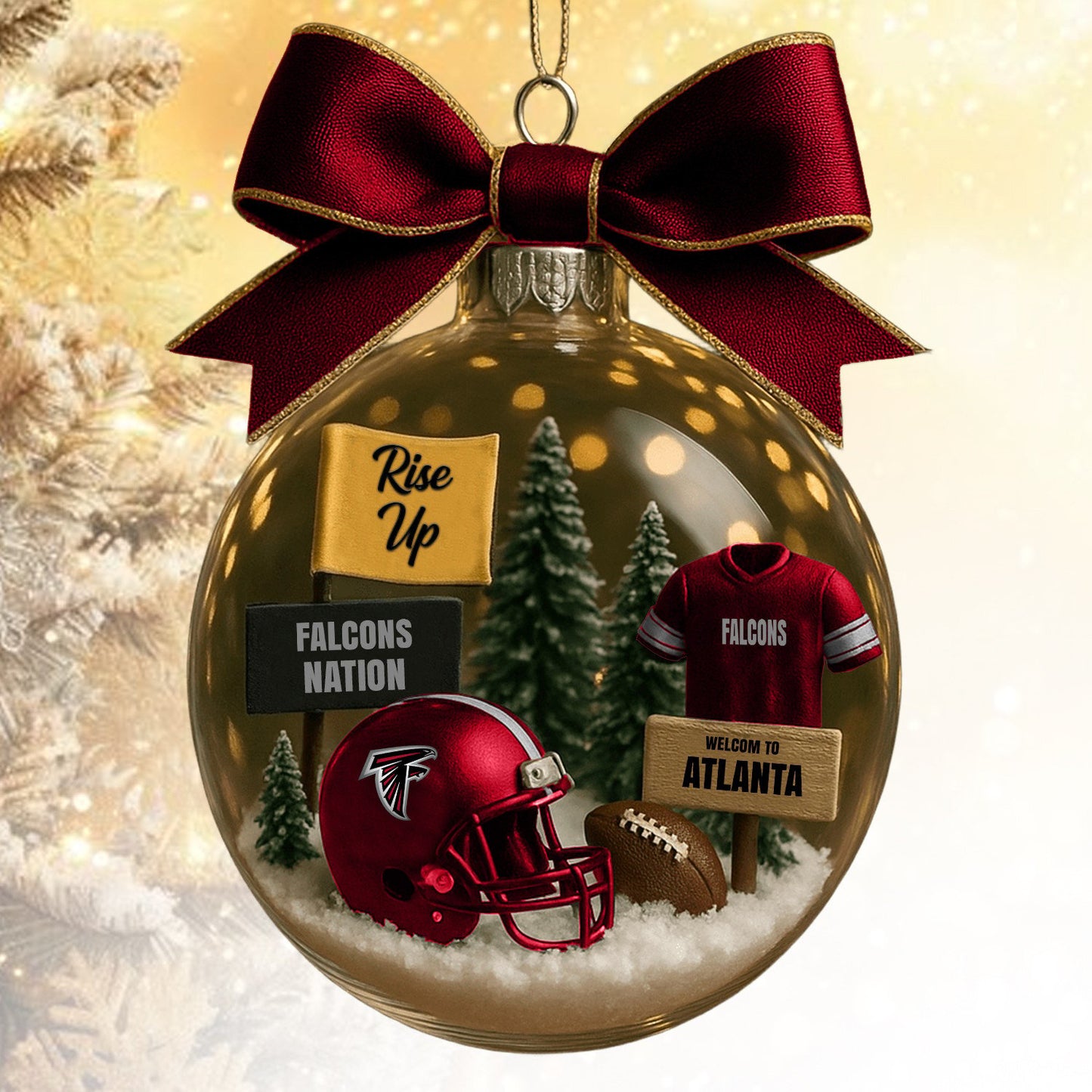AF  NFL Acrylic Ball Ornament - Best Gift For Fans DDT CTND