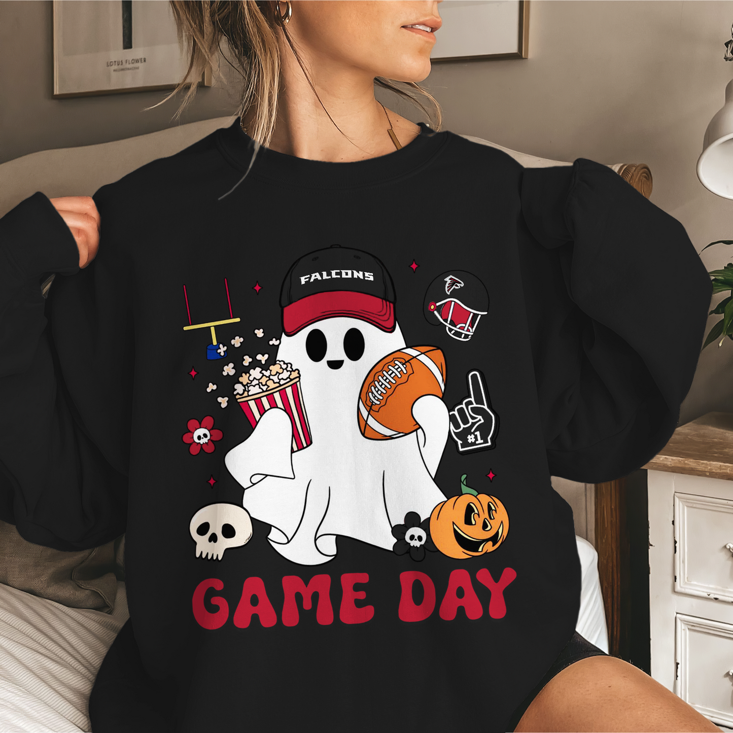 AF Game Day Football Ghost Sweatshirt DDT NTL