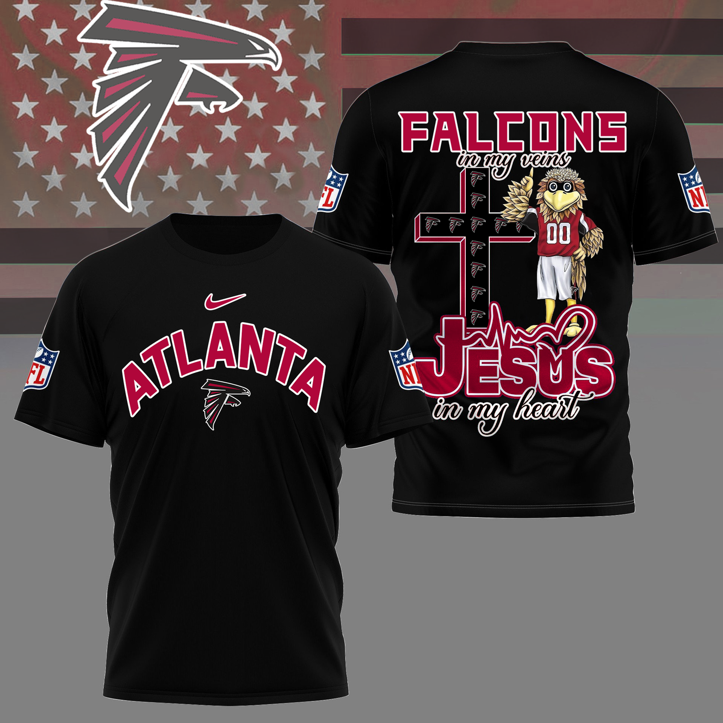 AF Premium Faith & Football 3D Shirt DDT TTV