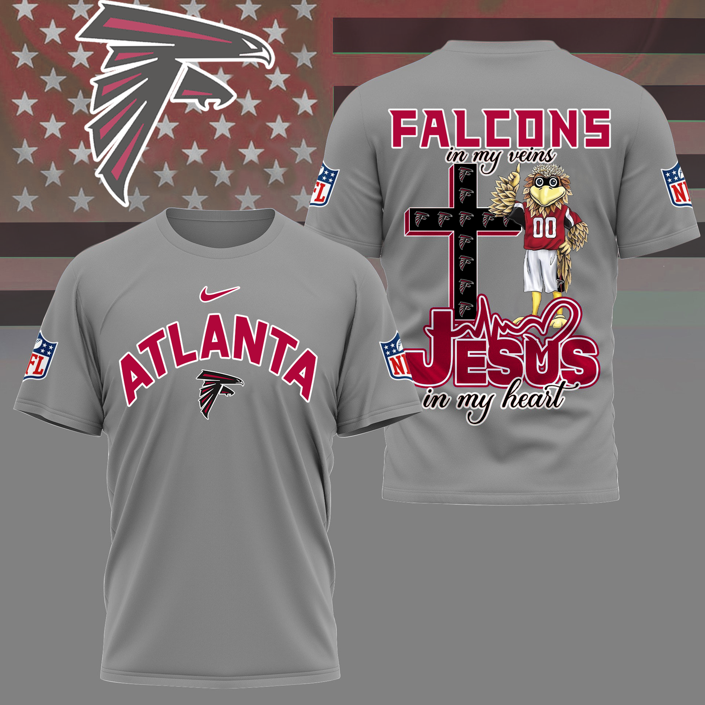 AF Premium Faith & Football 3D Shirt DDT TTV