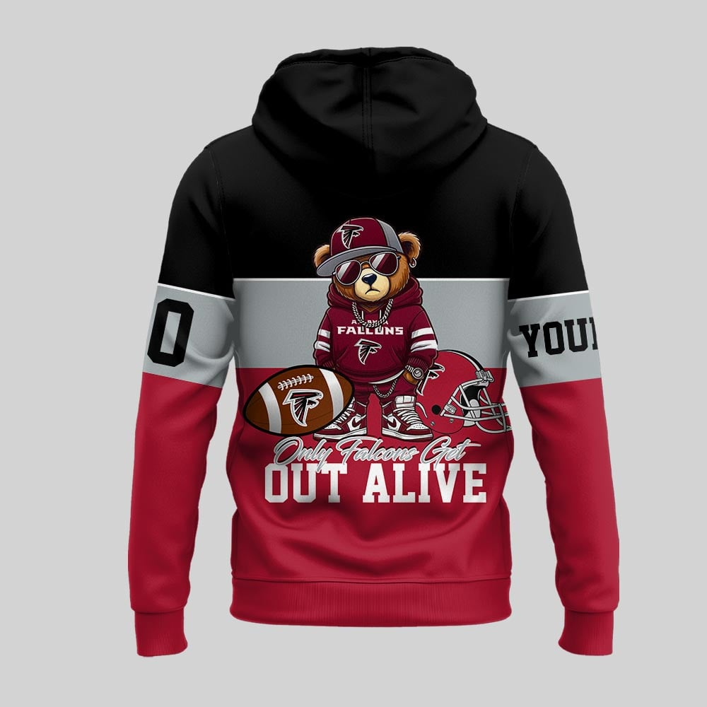 AF Premium NFL Customizable Teddy Bear Hoodie DDT HLPHUONG