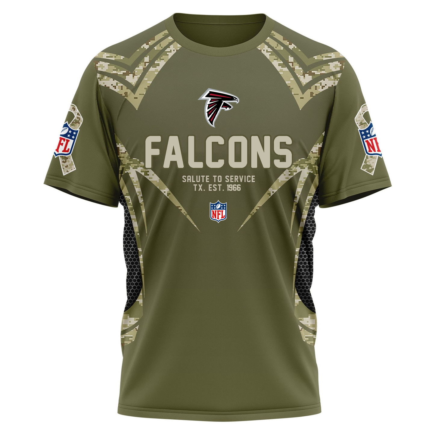 AF Premium NFL Salute to Service Camo 3D Shirt DDT CTND