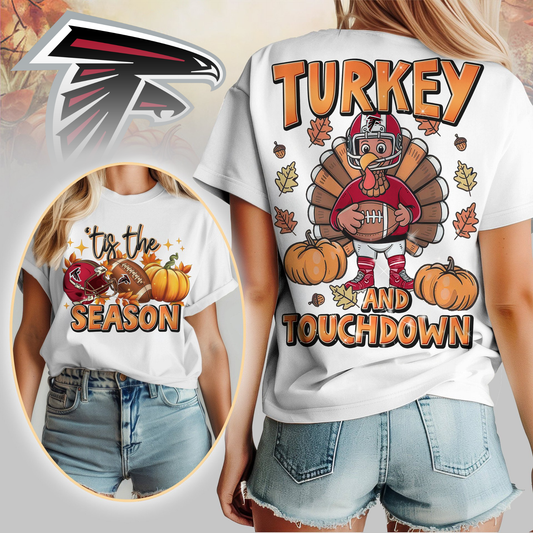 AF Premium NFL Turkey and Touchdown Women's Shirt DDT NTL