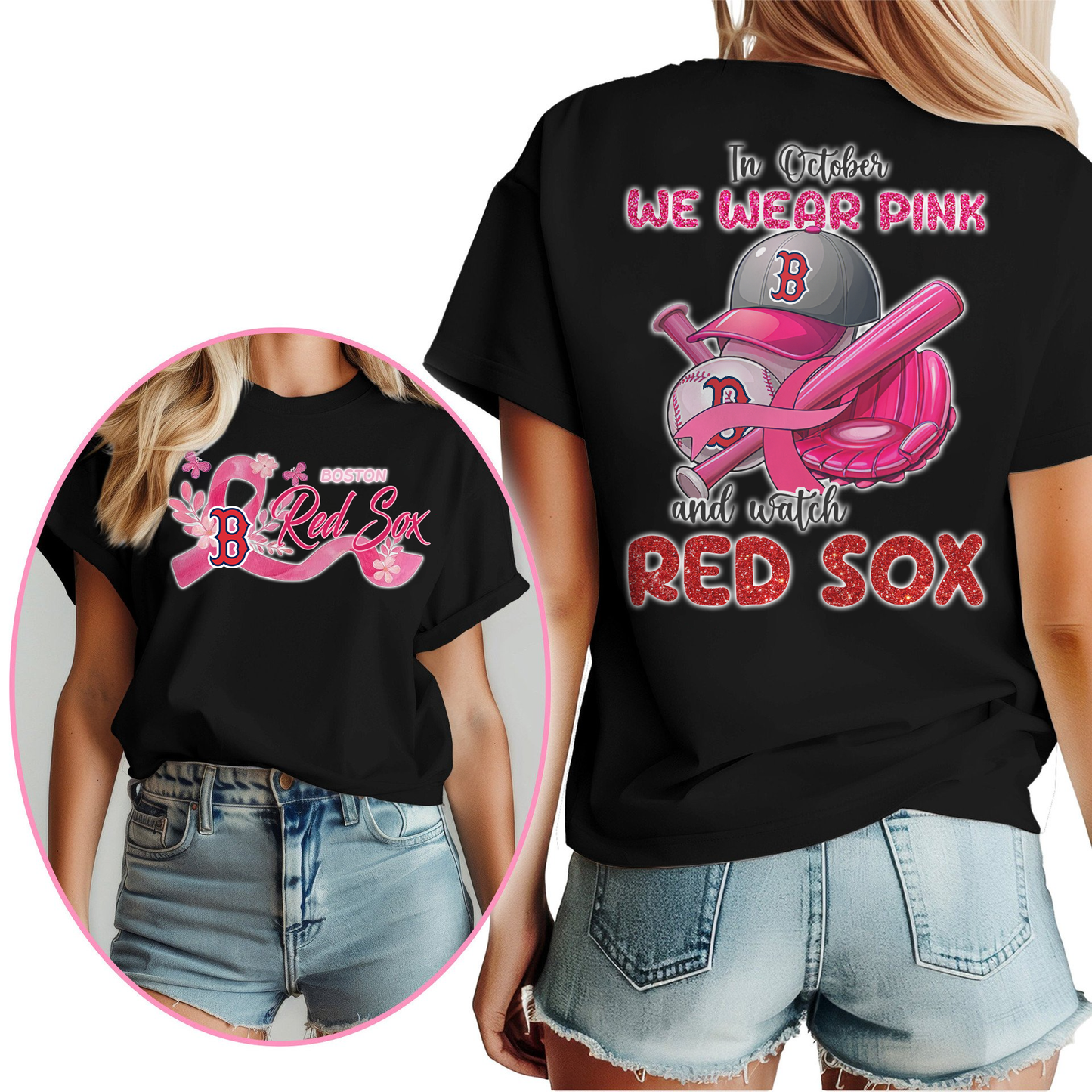 In October We Wear Pink And Watch MLB BRS Shirt DDT NTL