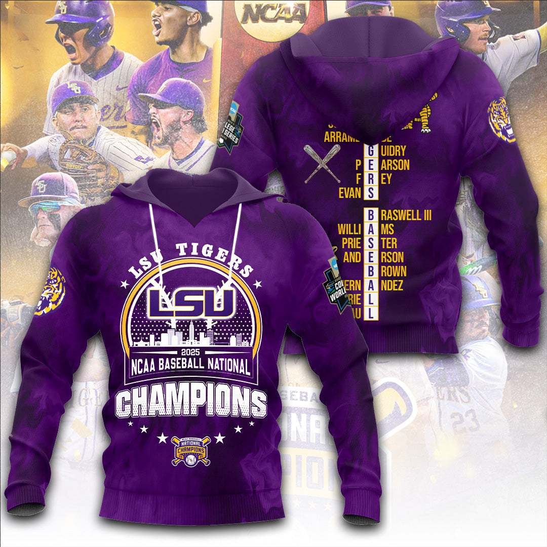 LSU Wins 2025 DI Baseball National Championship V65 Shirt DDT CTND