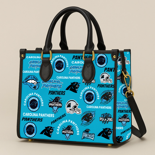 Carolina Panthers Women Leather Hand Bag V1 DATND TANTD