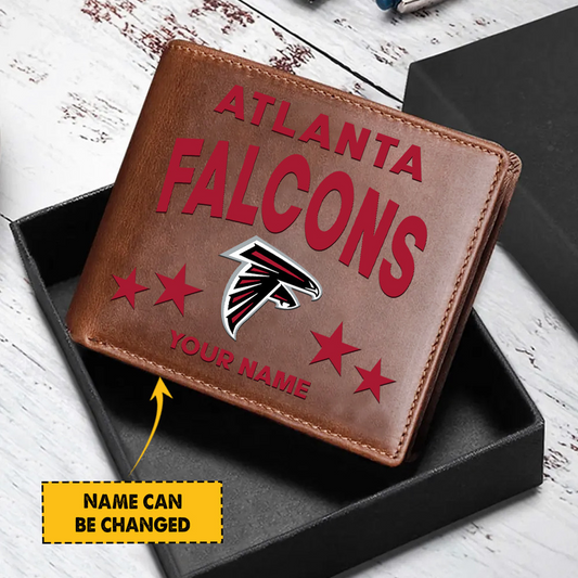ALT Football Leather Man Black Brown Wallet Personalized Any Name DATND TANTD