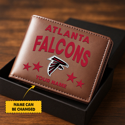 ALT Football Leather Man Black Brown Wallet Personalized Any Name DATND TANTD