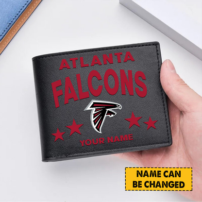 ALT Football Leather Man Black Brown Wallet Personalized Any Name DATND TANTD