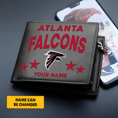 ALT Football Leather Man Black Brown Wallet Personalized Any Name DATND TANTD