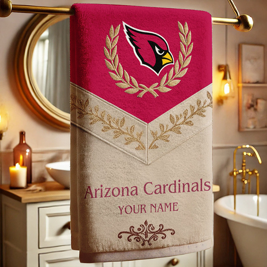 ARI Football New Bath Towel Custom Name DATND TANTD