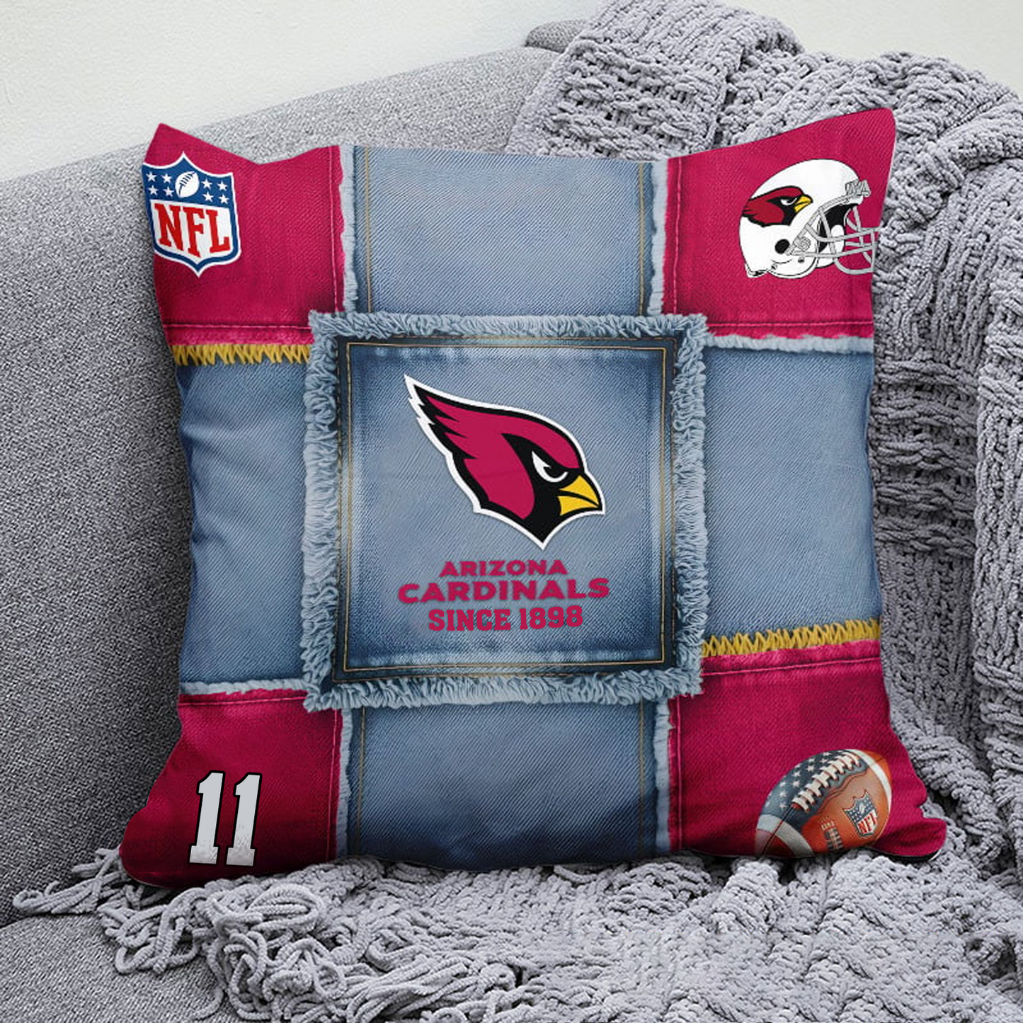 ARI x NFL  Football Pillow Special Style DATND TANTD