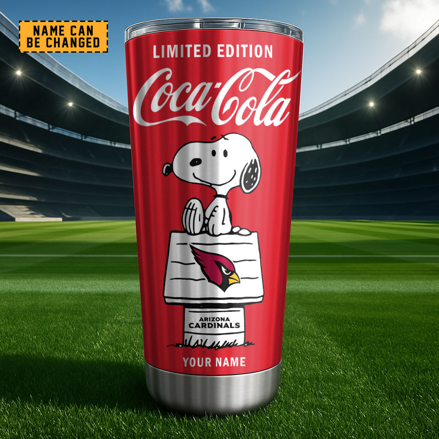 ARI x NFL Mix Snoopy & Red Coca Tumbler DatND DVT