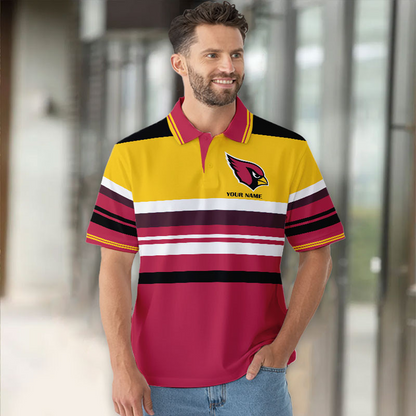 ARI x NFL New Style Men Short Sleeves Polo Shirt DatND DVT