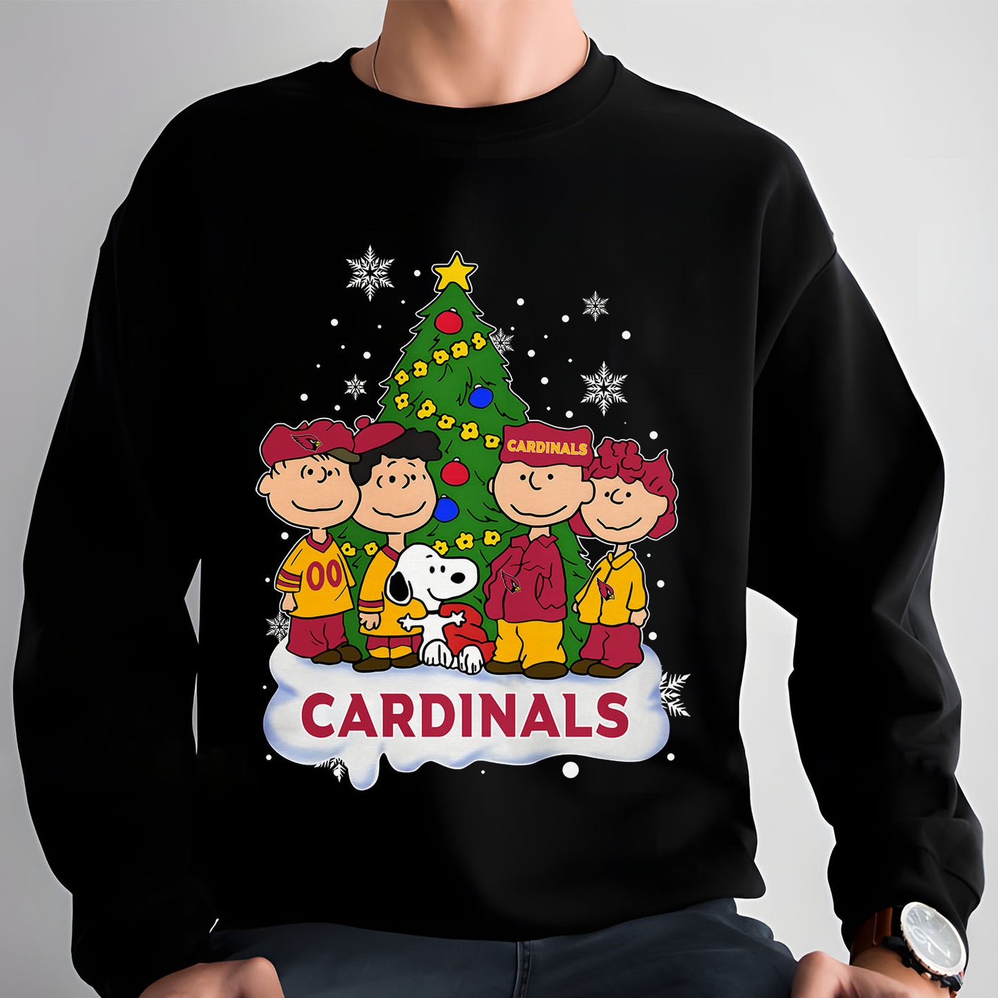 ARI x NFL Peanuts Snoopy And Friends Christmas Tree 2D Shirt DatND DVT