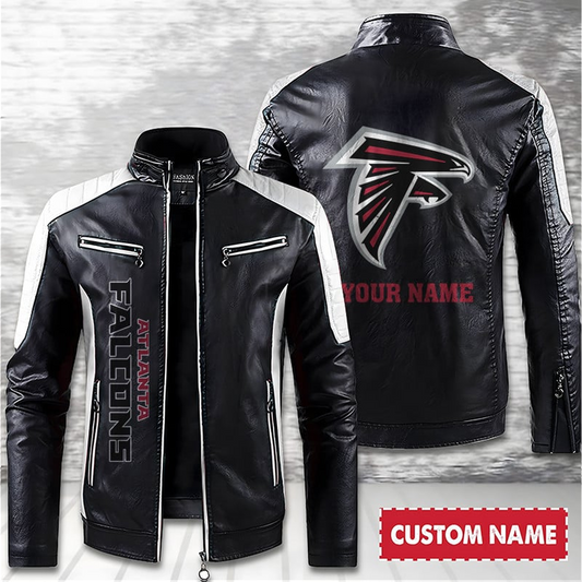 ATL American Football Men Leather Jacket Custom Any Name Gifts DatND DVT