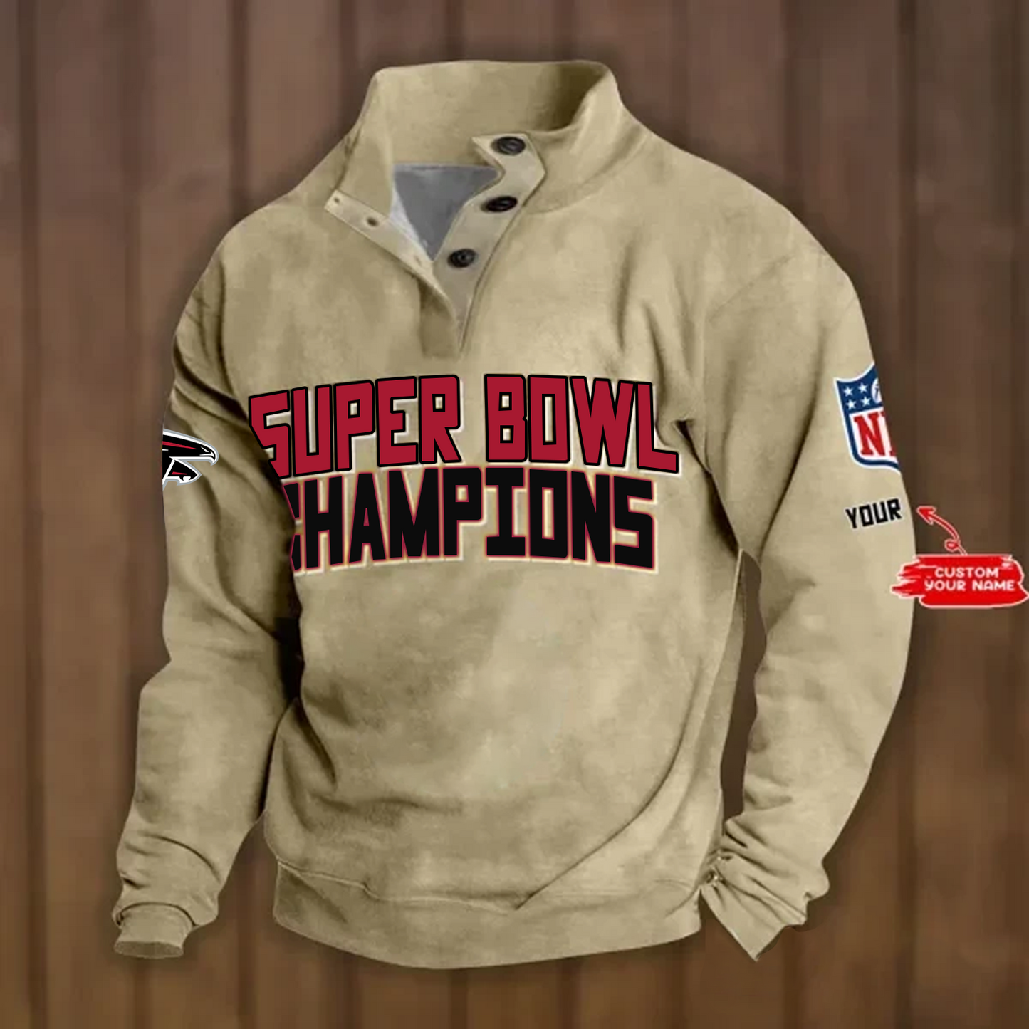 ATL x NFL Double Breasted Stand Collar Hoodies DATND TANTD