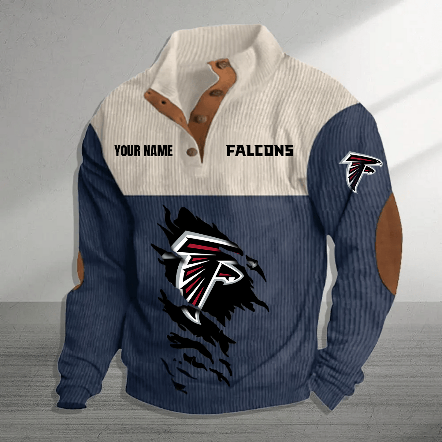 ATL x NFL Premium Personalized Game-Day Pullover DATND TANTD