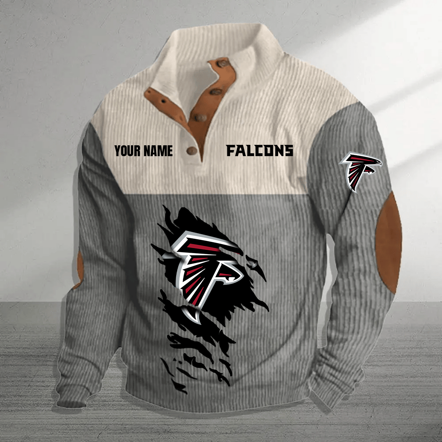 ATL x NFL Premium Personalized Game-Day Pullover DATND TANTD