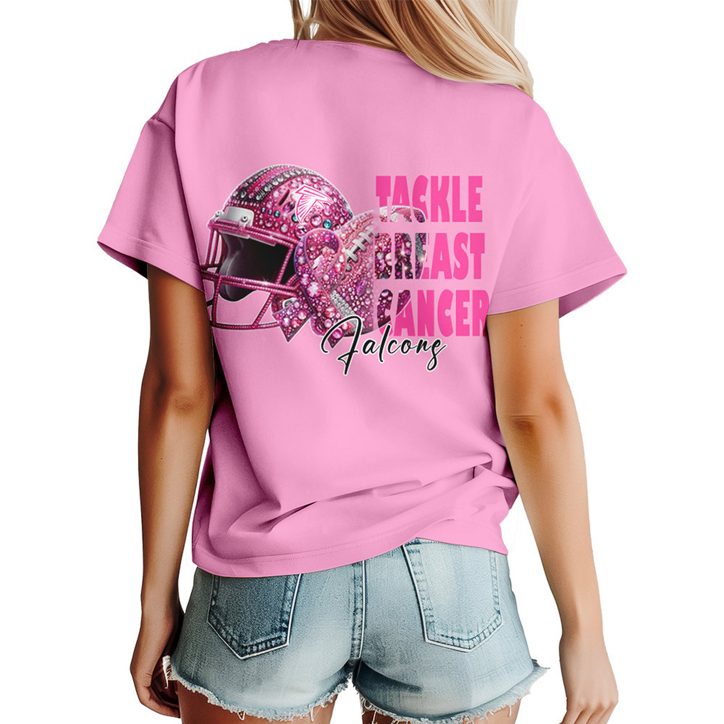 ATL x NFL Tackle Breast Cancer Premium 3D Shirt DATND TANTD