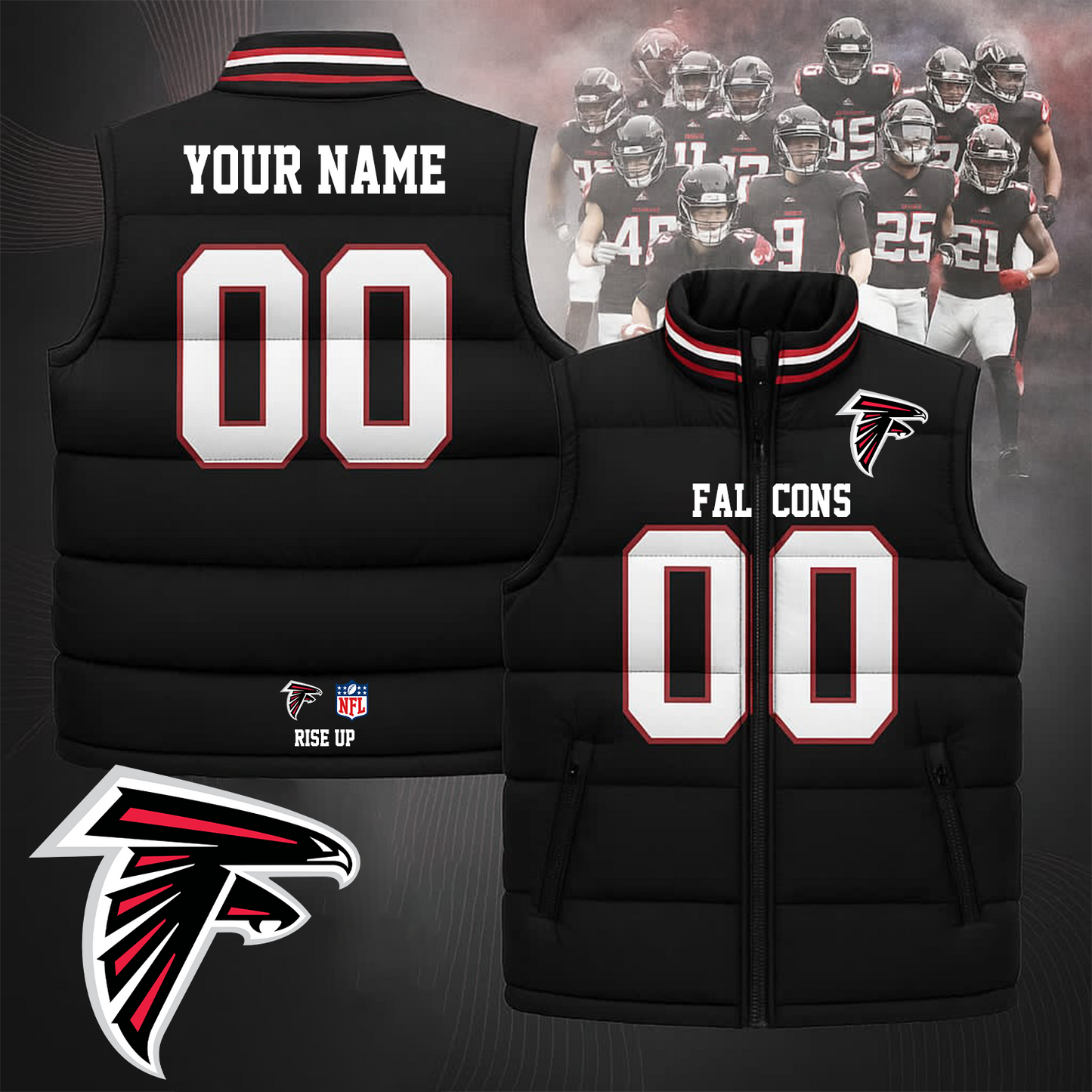 ATL x NFL Unisex Puffer Vest DatND ThuongNH