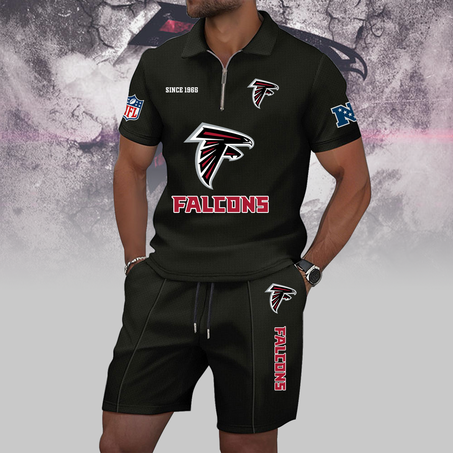 ATL x NFL Zip Polo Set DATND TANTD