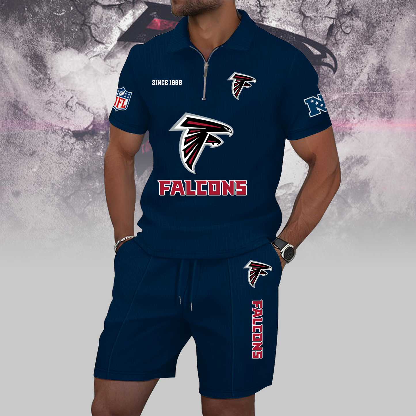 ATL x NFL Zip Polo Set DATND TANTD
