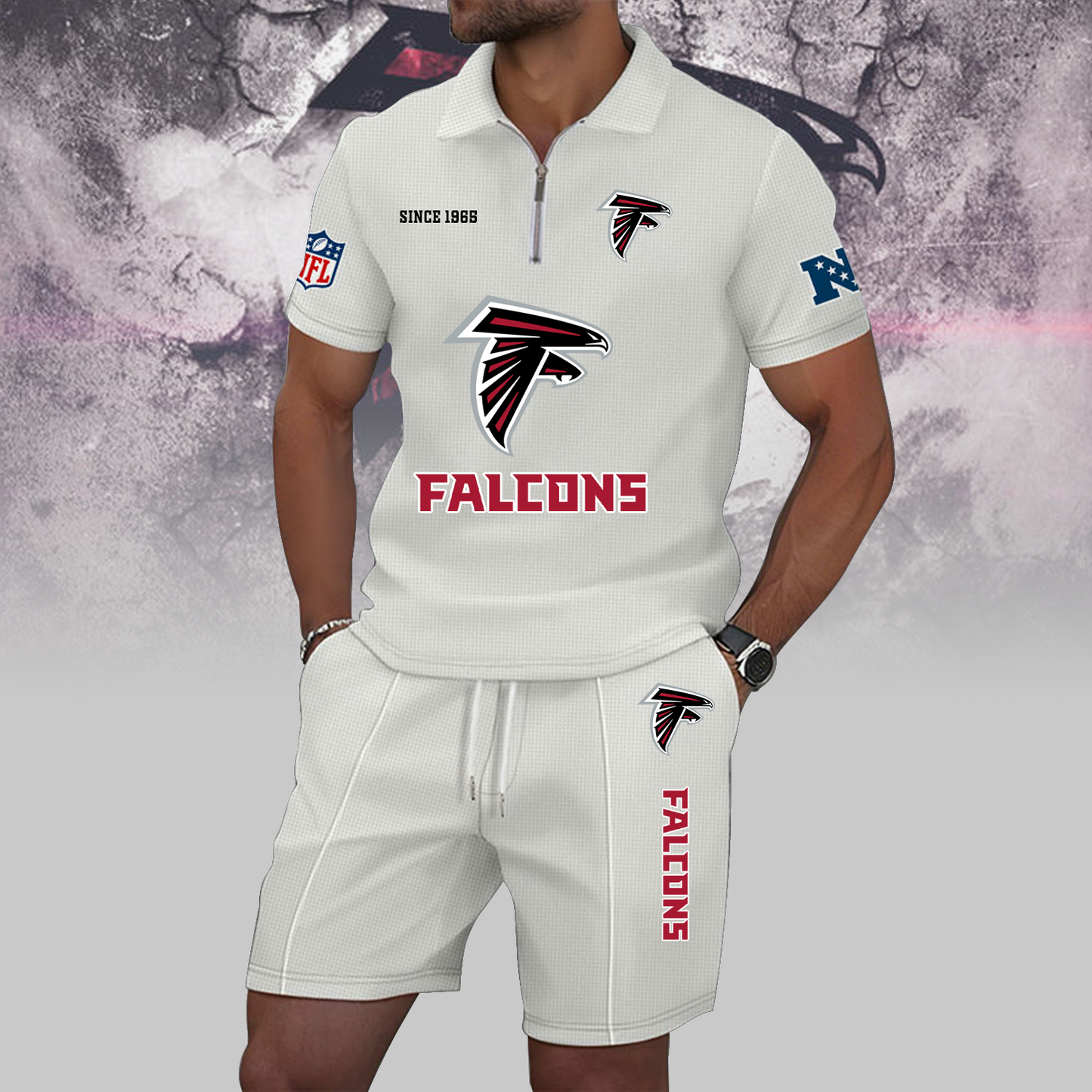 ATL x NFL Zip Polo Set DATND TANTD