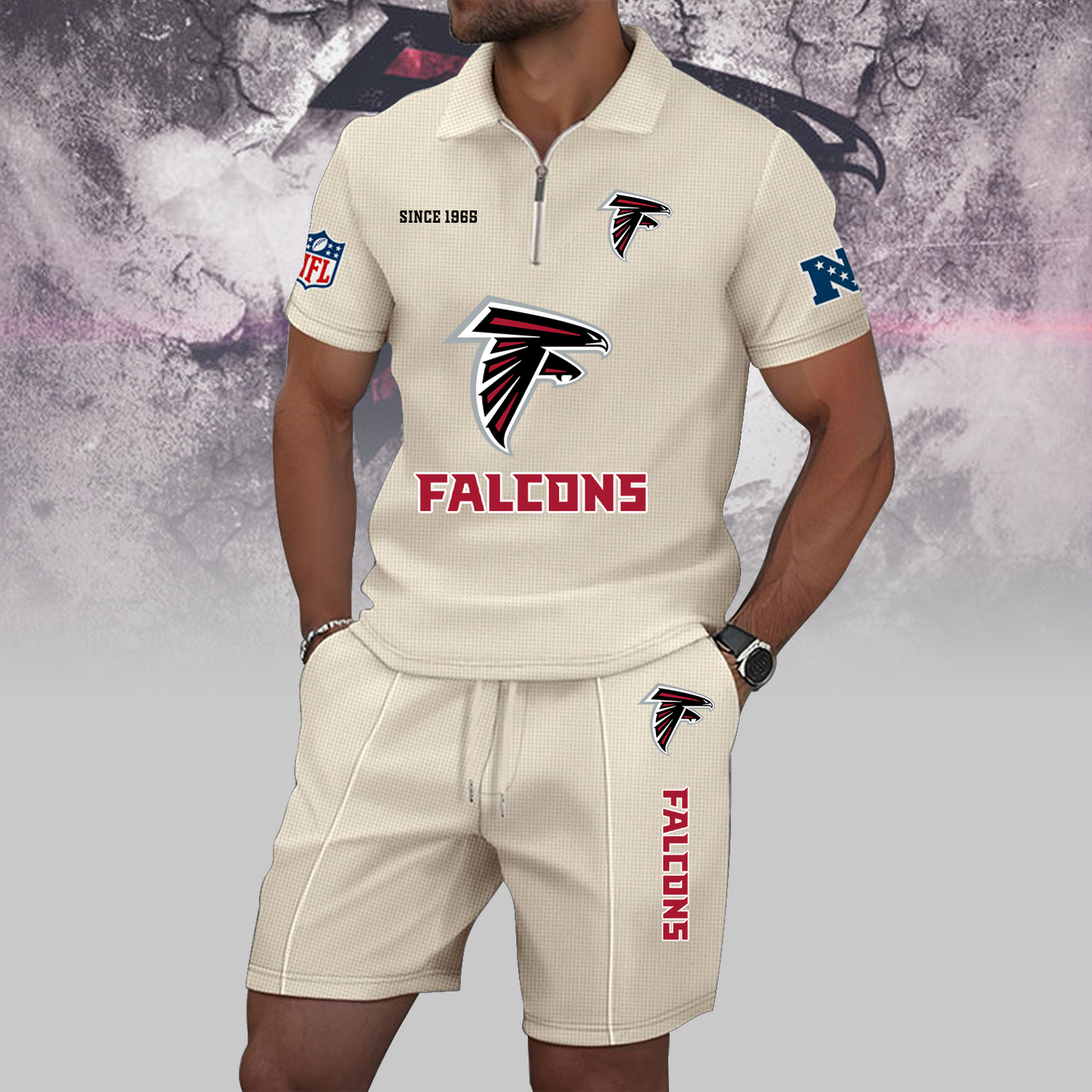 ATL x NFL Zip Polo Set DATND TANTD