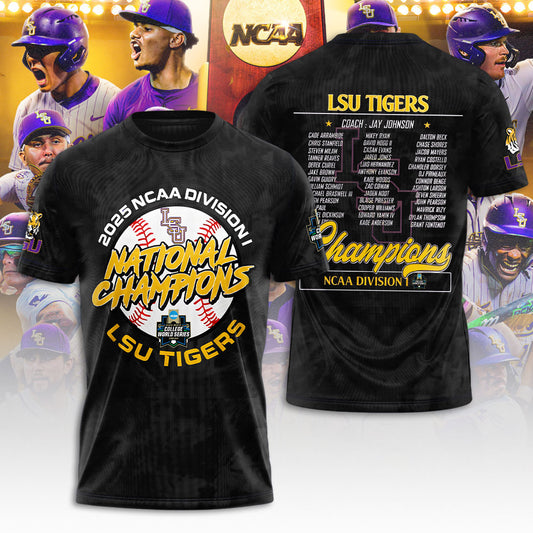 LSU Wins 2025 DI Baseball National Championship V66 Shirt DDT CTND
