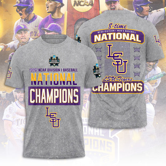 LSU Wins 2025 DI Baseball National Championship V67 Shirt DDT CTND