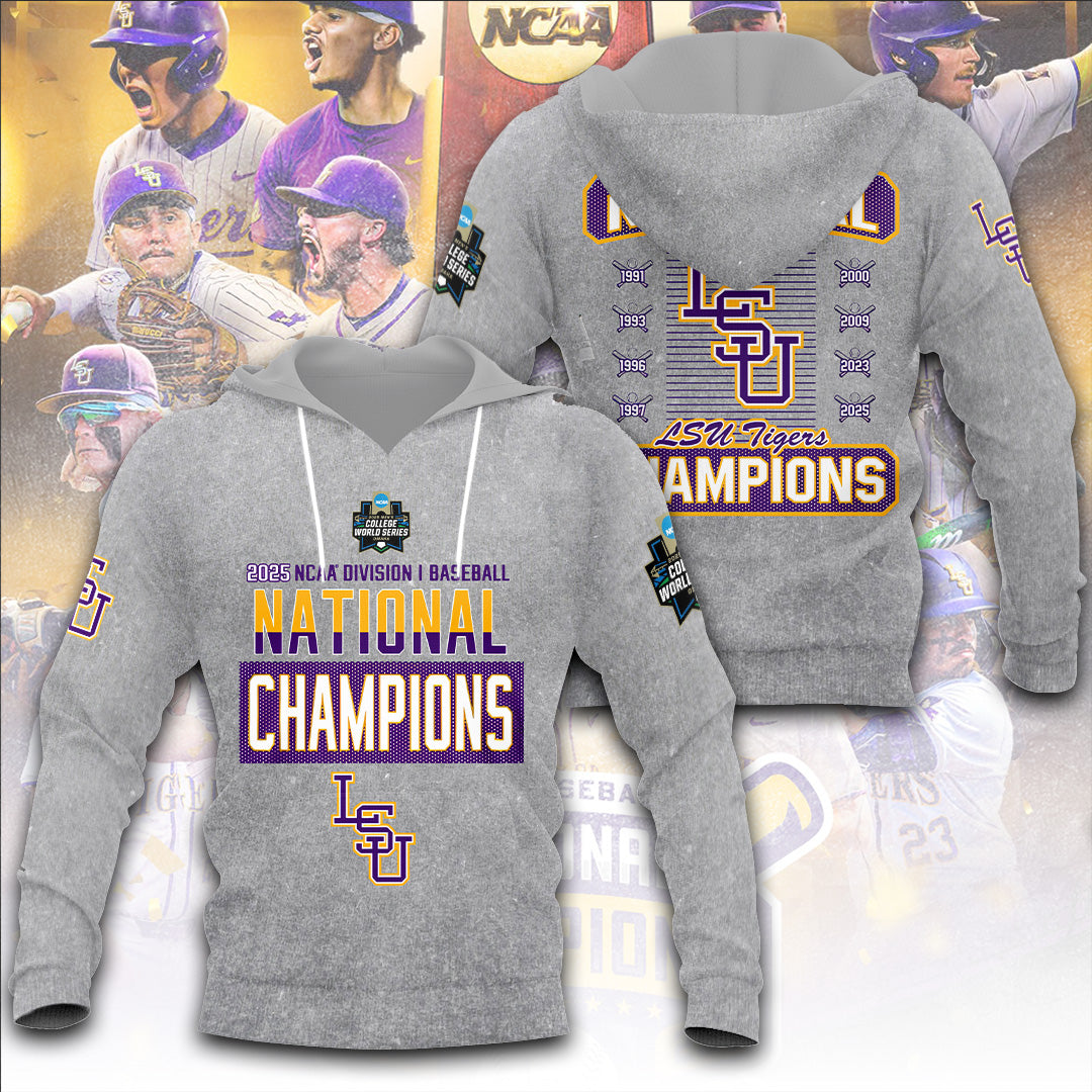 LSU Wins 2025 DI Baseball National Championship V67 Shirt DDT CTND