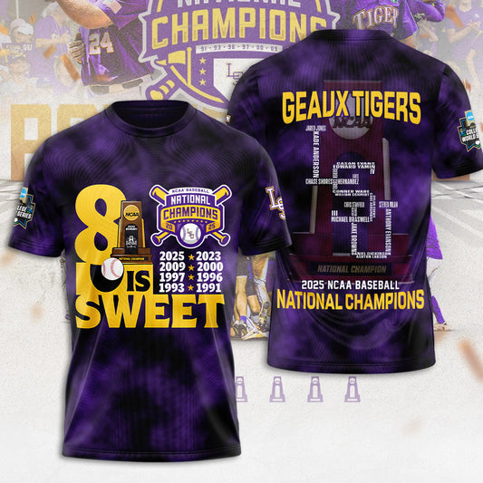 LSU Wins 2025 DI Baseball National Championship V69 Shirt DDT CTND