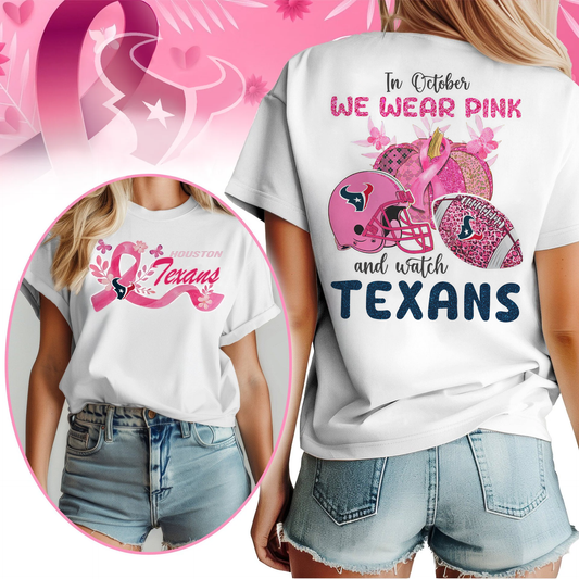 In October We Wear Pink And Watch HT Shirt DDT NTL