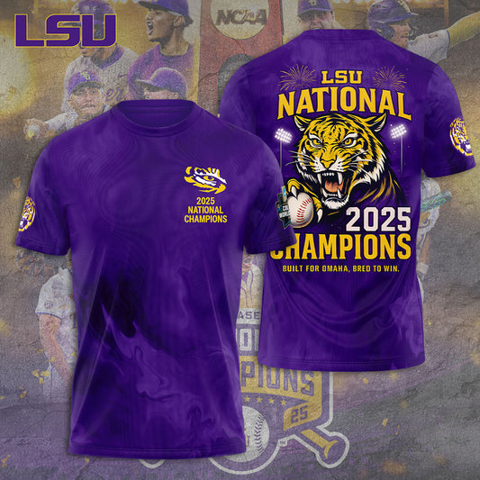 LSU Wins 2025 DI Baseball National Championship V70 Shirt DDT CTND