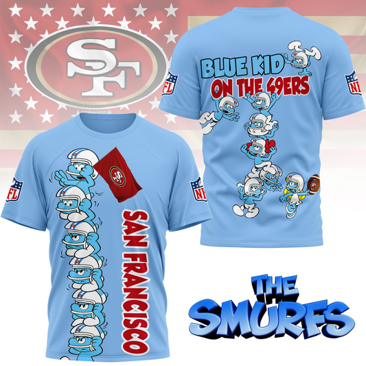 SF49 Premium NFL x Smurfs 3D Shirt DDT 210725 CTND