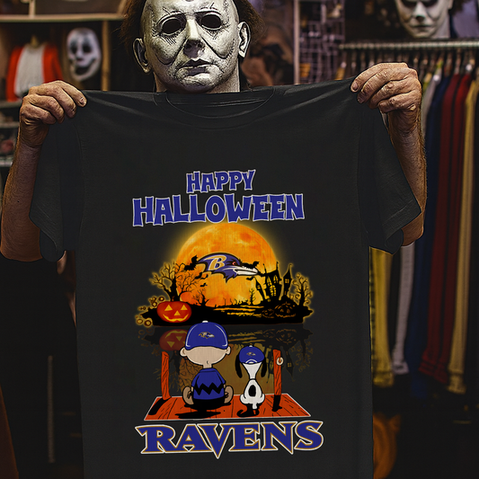 BAL X The Peanuts Snoopy And Charlie Brown Happy Halloween 2D Shirt DatND ThuongNH