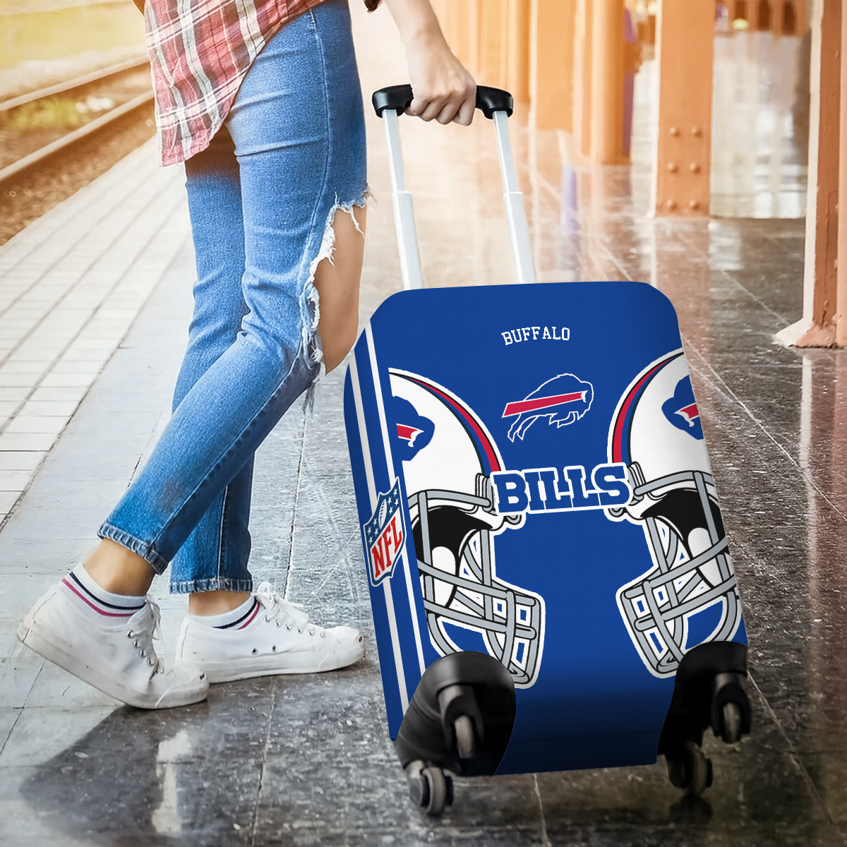 BB NFL V2 Luggage Cover Suitcase Protector DDT NTL