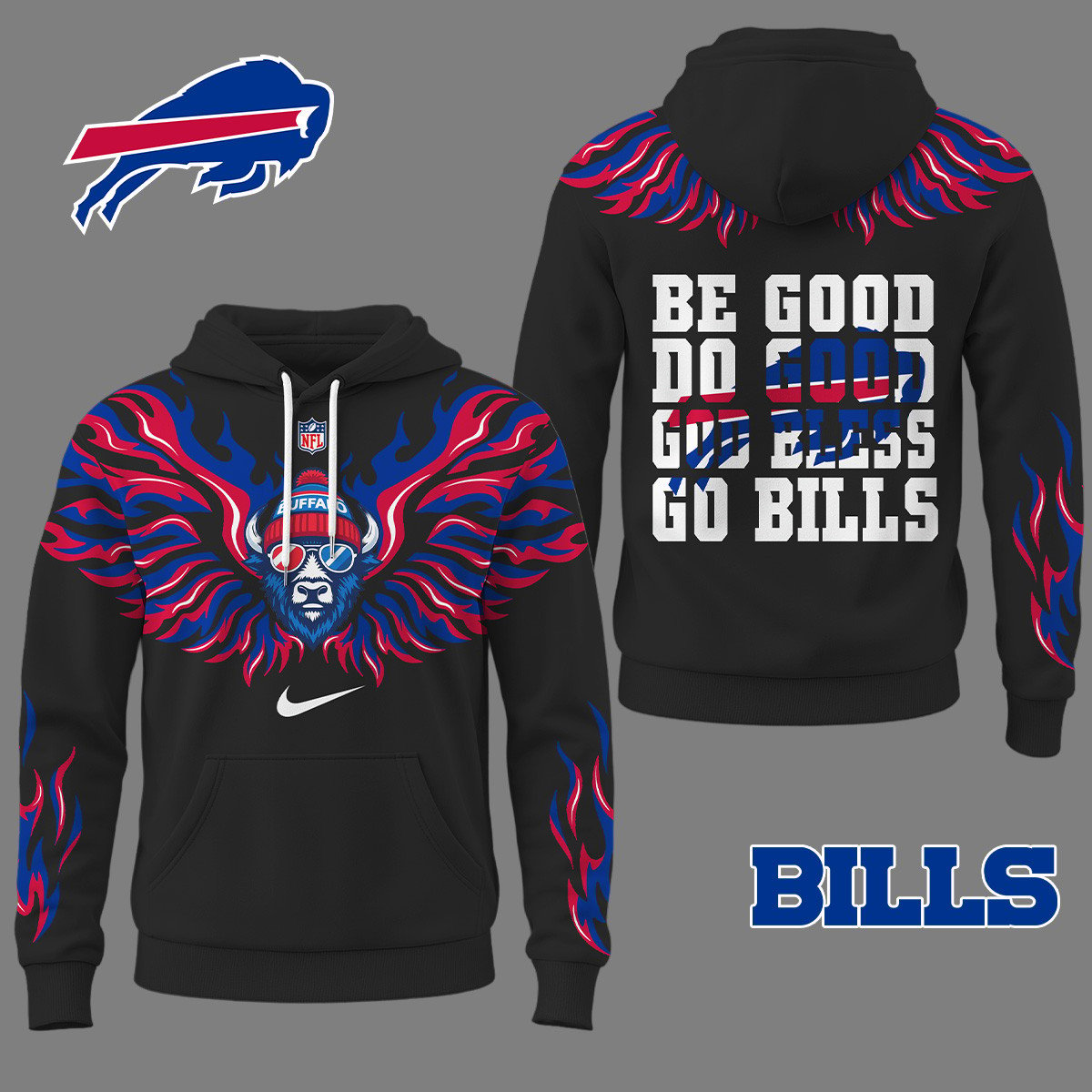 BB Premium NFL Fire Wings 3D Hoodie DDT CTND