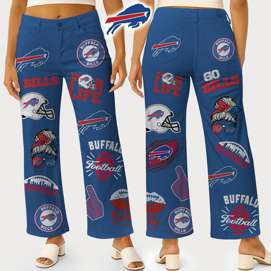 BB Premium NFL High Waisted Casual Wide Leg Pants DDT NTL
