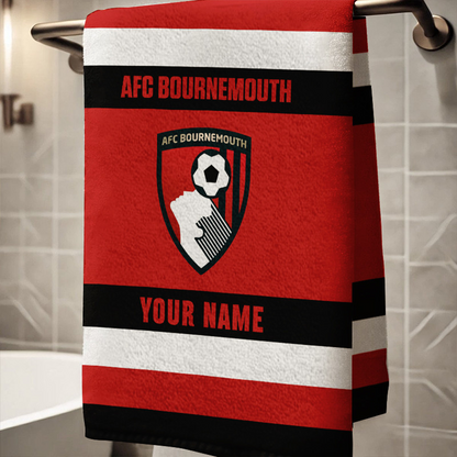 EPL Bournemouth Bath Towel Large Size Custom Name Gift For Fan DatND DVT