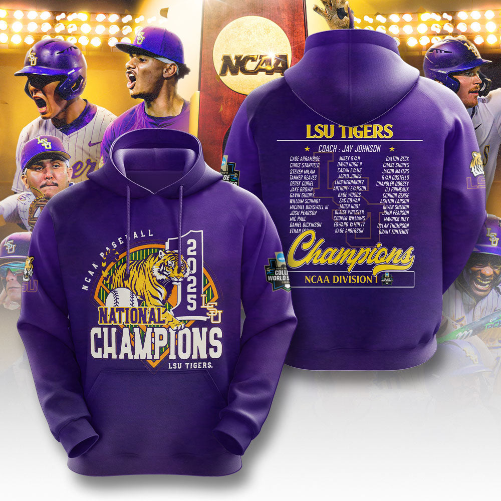 LSU Wins 2025 DI Baseball National Championship V72 Shirt DDT CTND