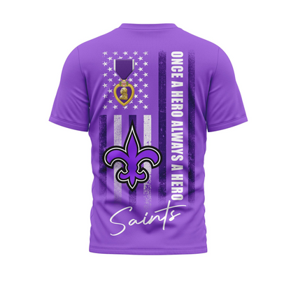 NOS Premium National Purple Hear Day 3D Shirt DDT TTV