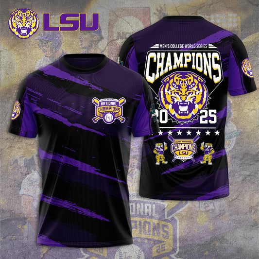LSU Wins 2025 DI Baseball National Championship V73 Shirt DDT CTND