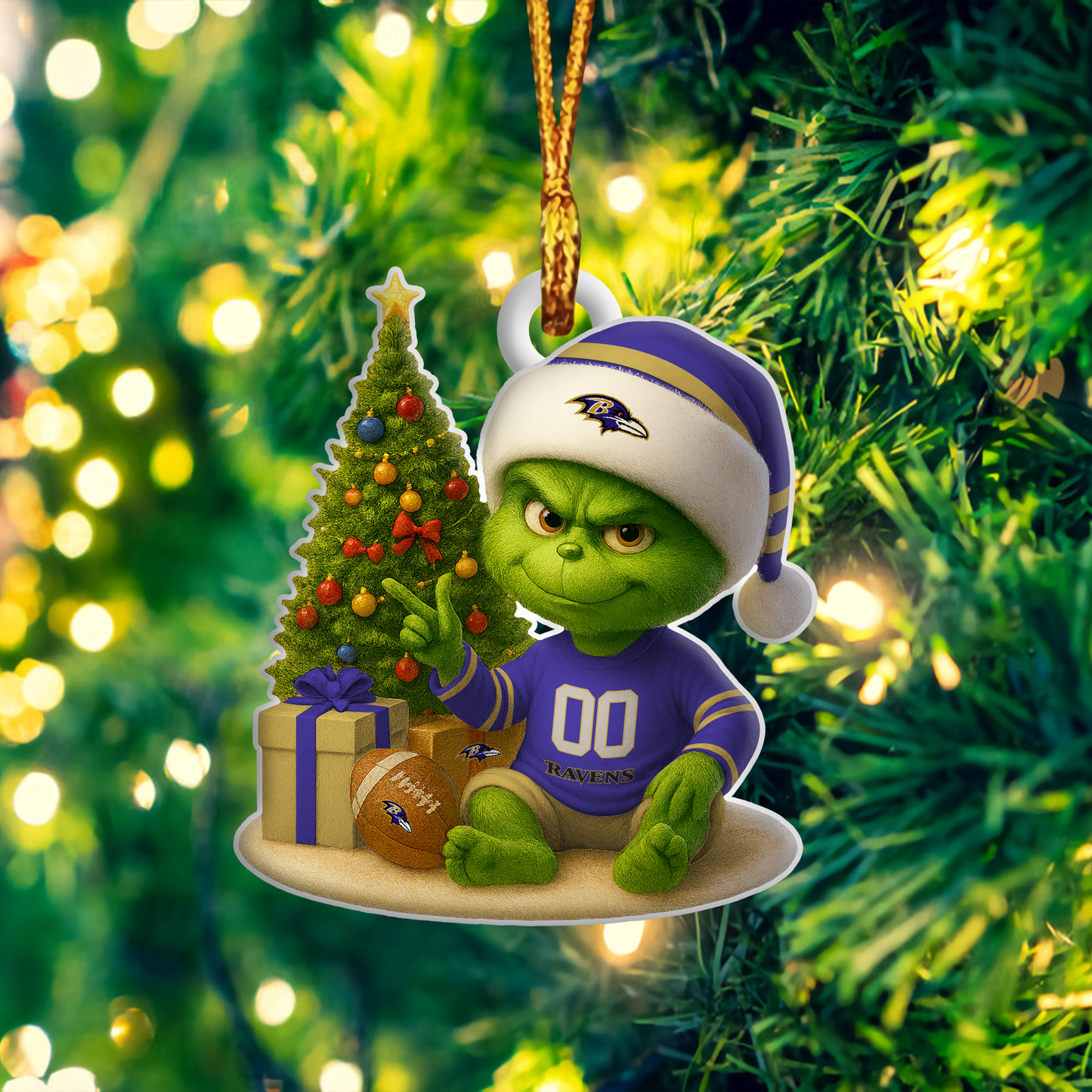 BR NFL x Grinch Premium Ornament DDT NTL