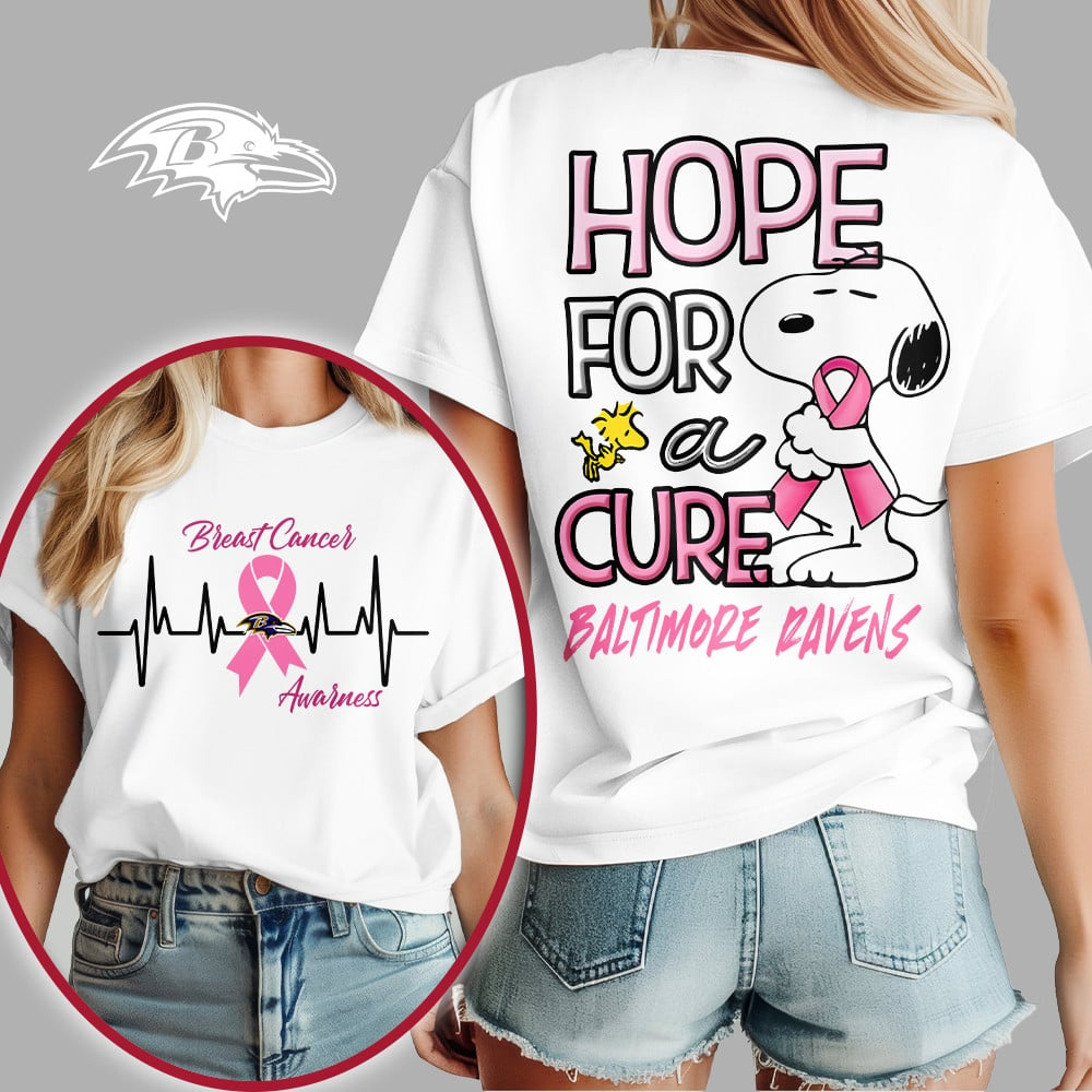BR Premium Breast Cancer Awareness Snoopy Hope For A Cure Shirt DDT NTL