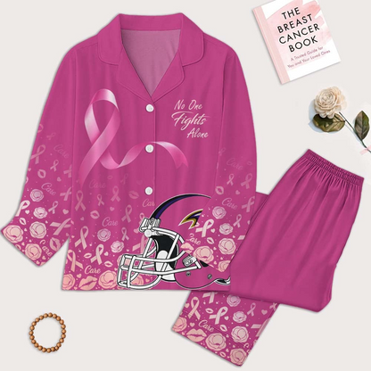 BR Premium NFL Breast Cancer October Button Pajamas Set DDT NTL