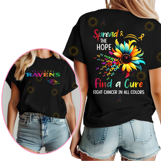 BR Premium NFL Rainbow Cancer Awareness Shirt DDT HLP