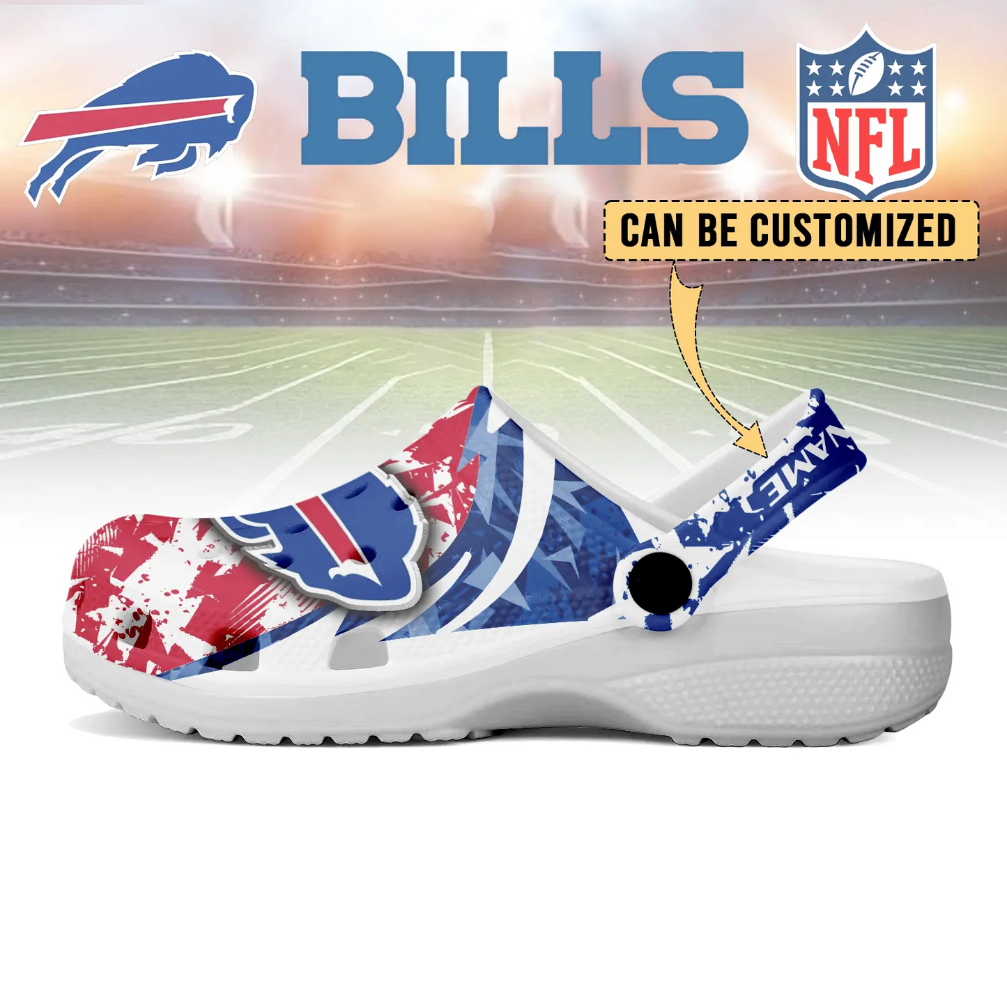 BUF  x NFL Crocs Crocband Clogs Shoes DatND DVT