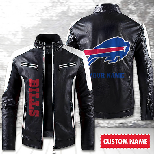 BUF American Football Men Leather Jacket Custom Any Name Gifts DatND DVT